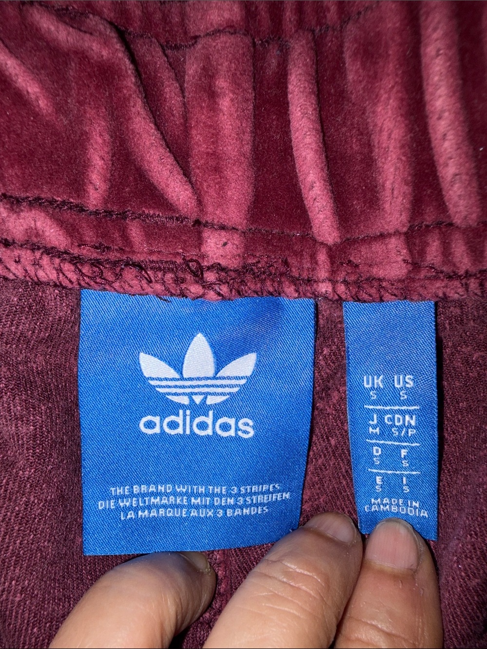 adidas Originals Burgundy Maroon Sweatpants Joggers